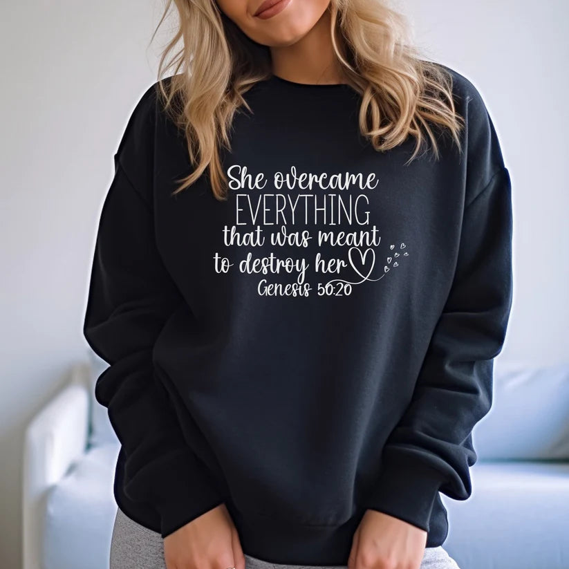 Christian She Overcame Sweatshirt