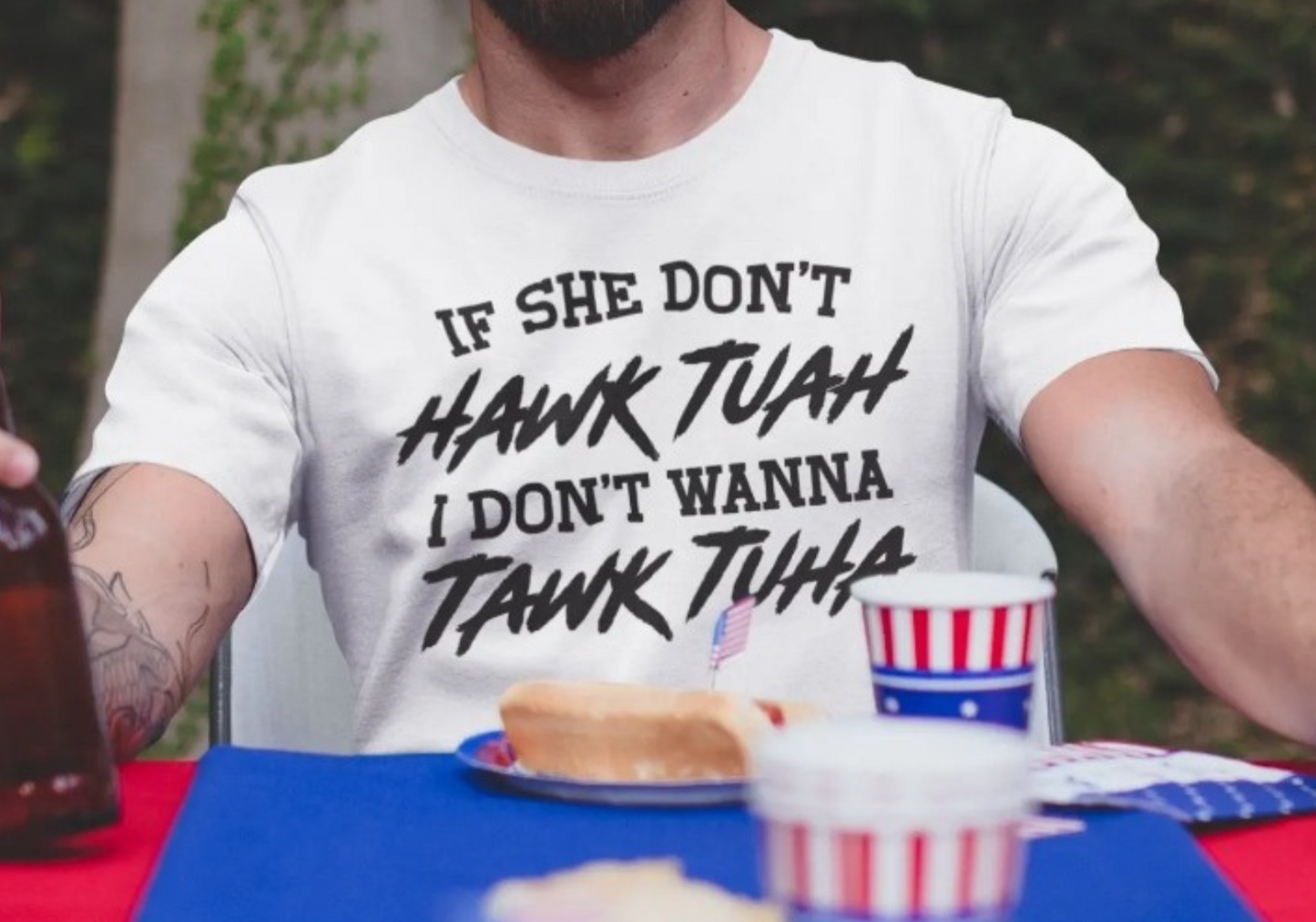 Men's If She Don't Hawk TUAH T-Shirt