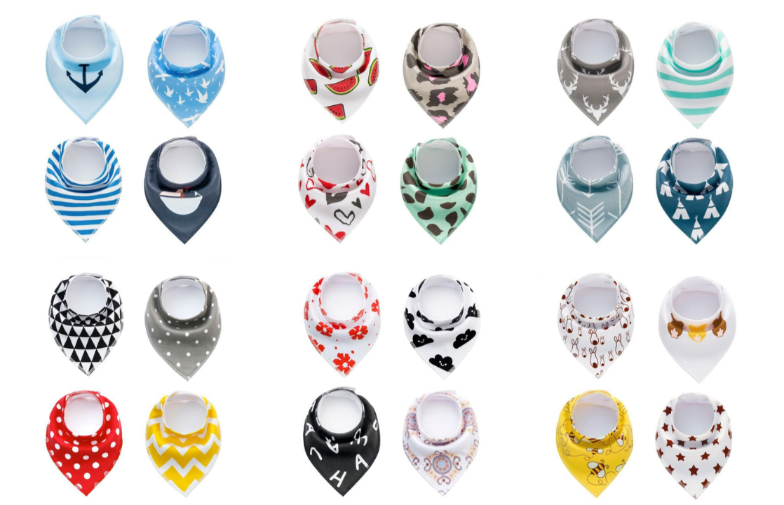 Baby Bandana Bib 4pk