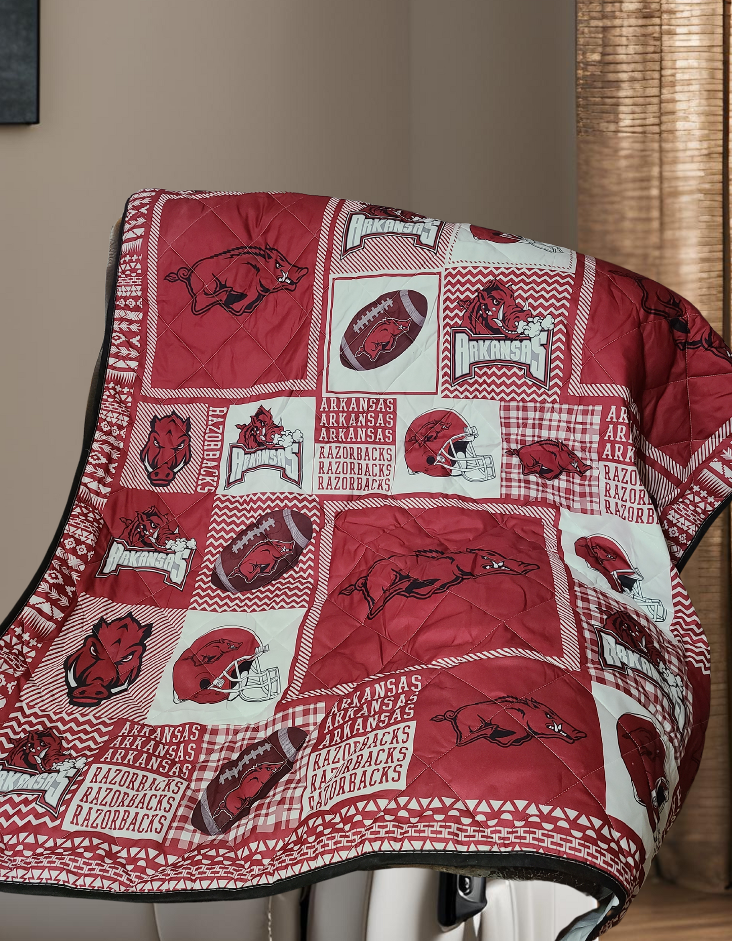 Baby Razorback Football Blanket