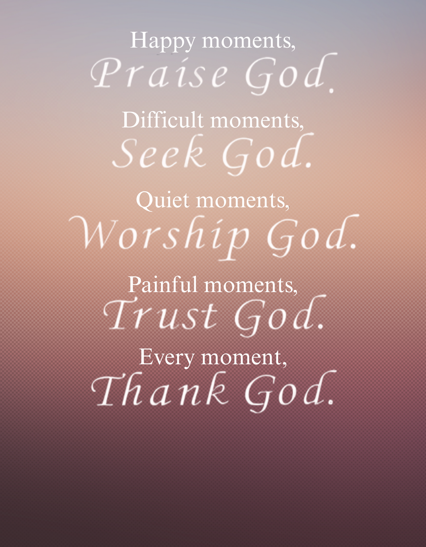 Praise Seek Worship Trust Thank God Wall Decals