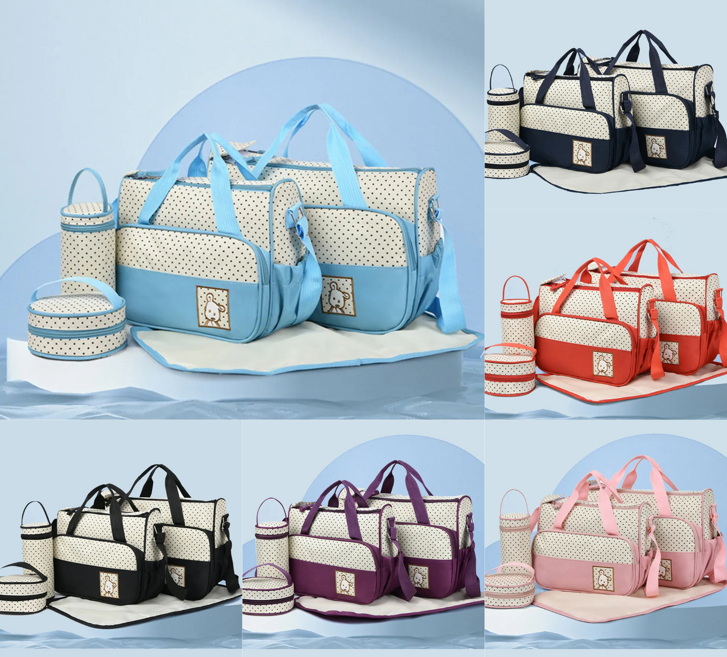 Baby Myria Teddybear Bag 5pcs set