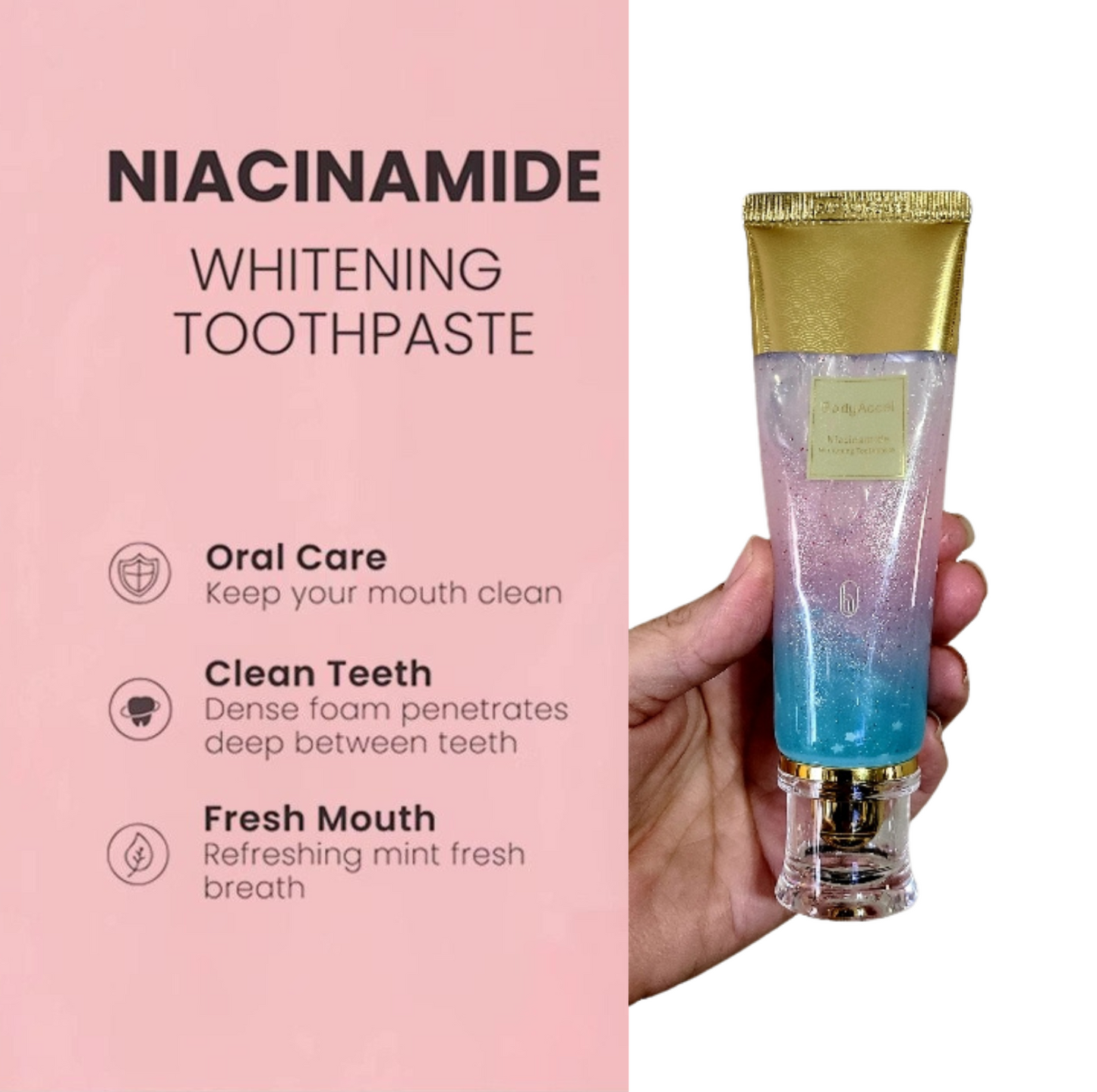 Body Accel Whitening Nicotinamide Toothpaste