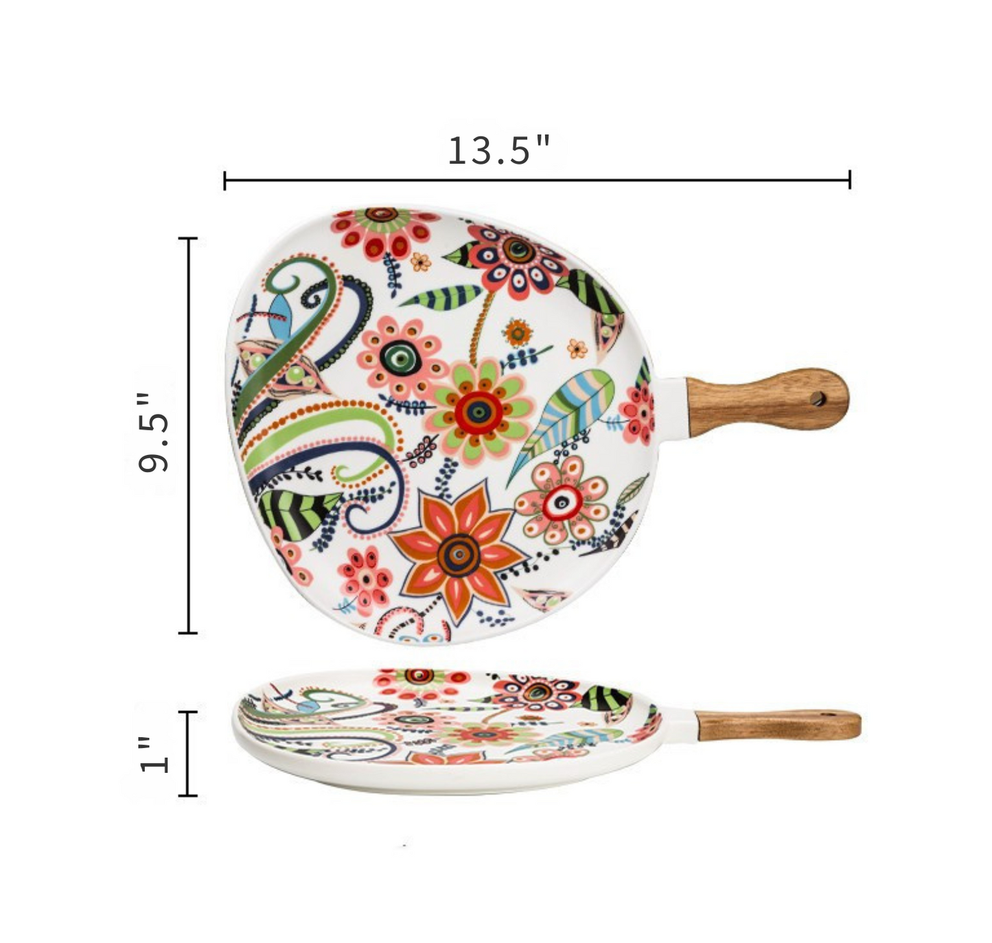 Painted Ceramic Serving Set