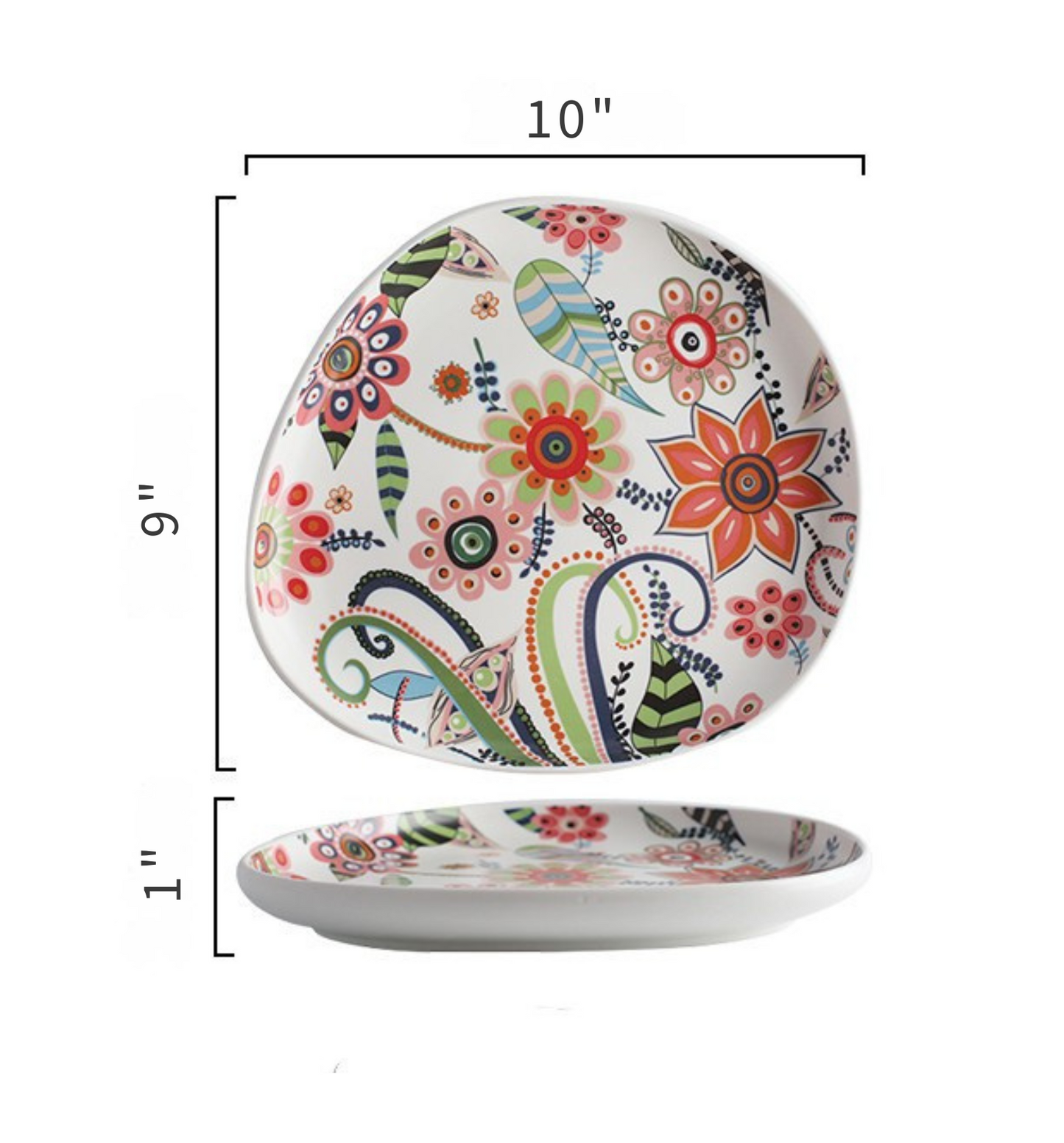 Painted Ceramic Serving Set
