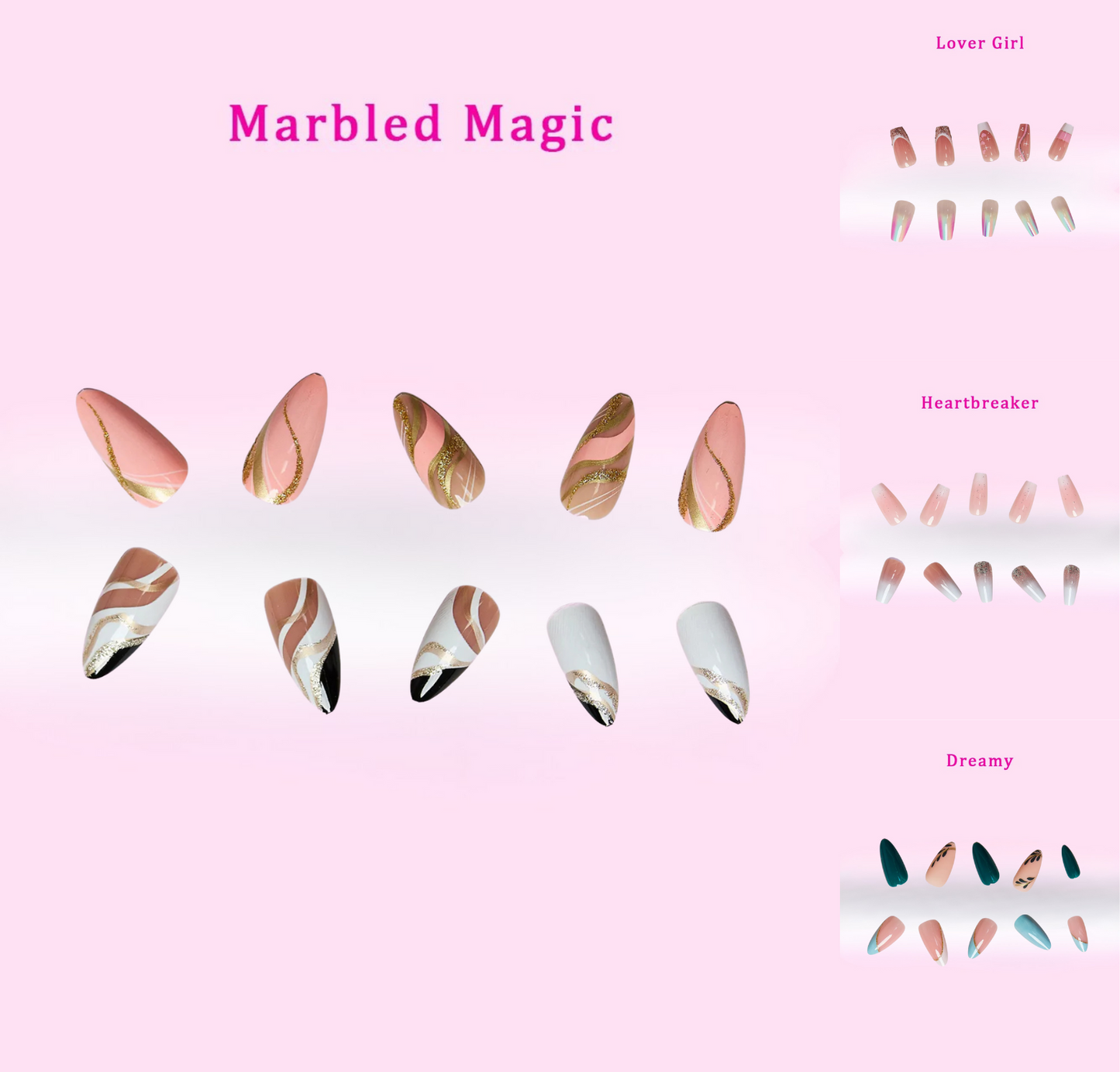 So Pink Beauty Coastal Magical Press On Nails