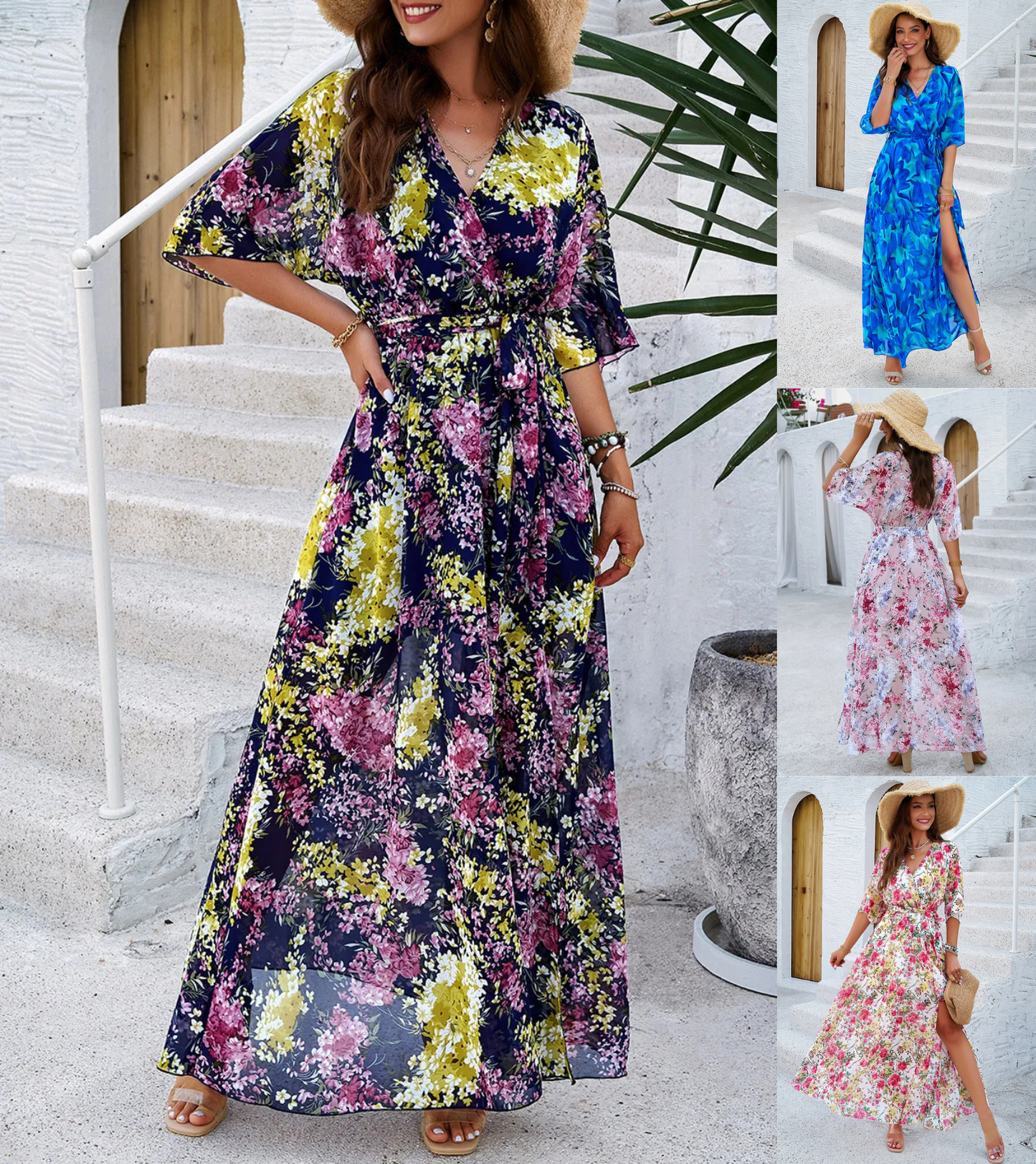 Devine Printed Wrap Dress