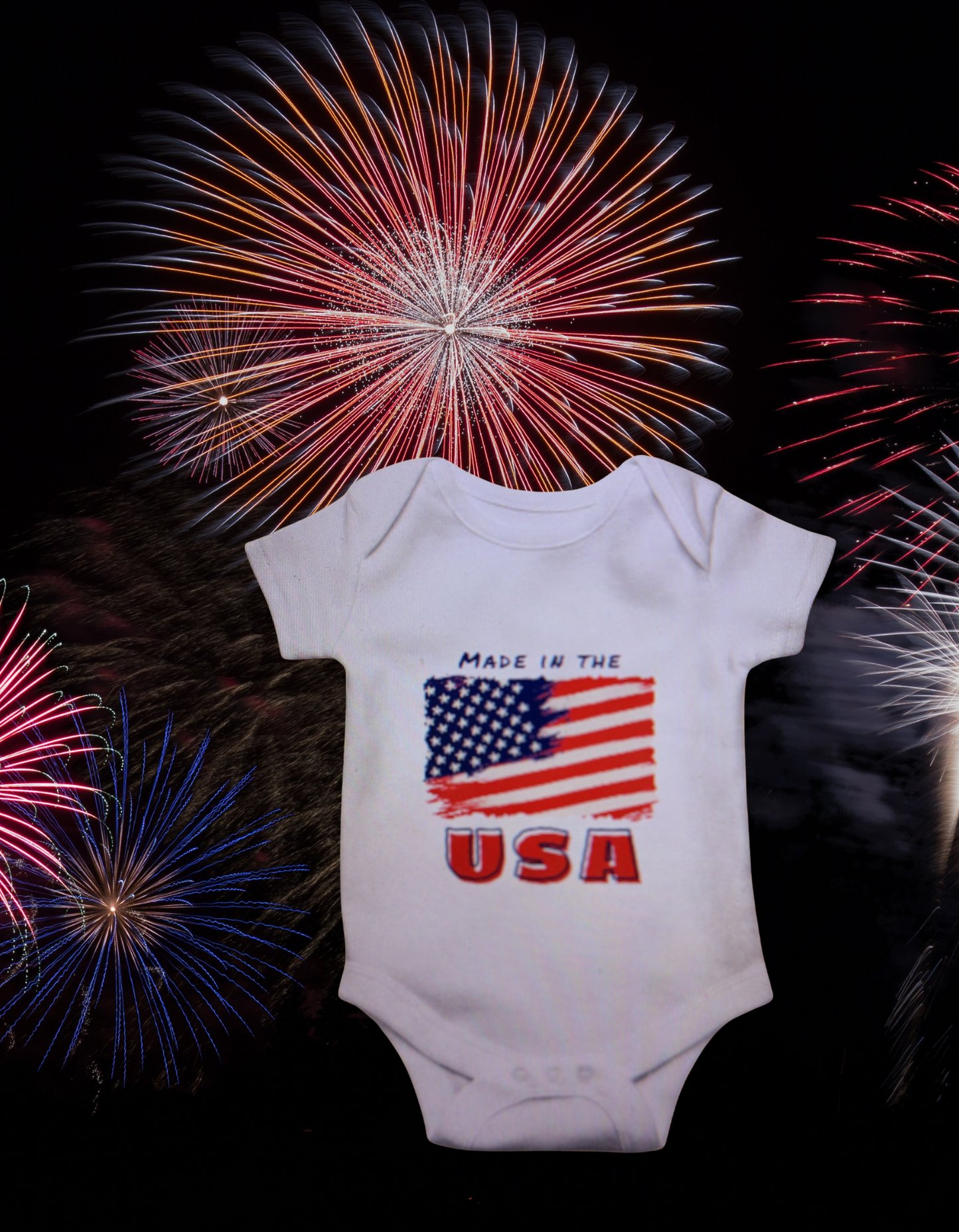 Baby Made In The USA Onesie