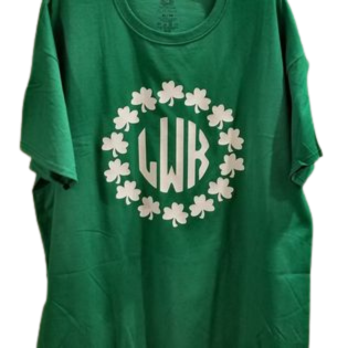 Circle Clover Initial T-Shirt