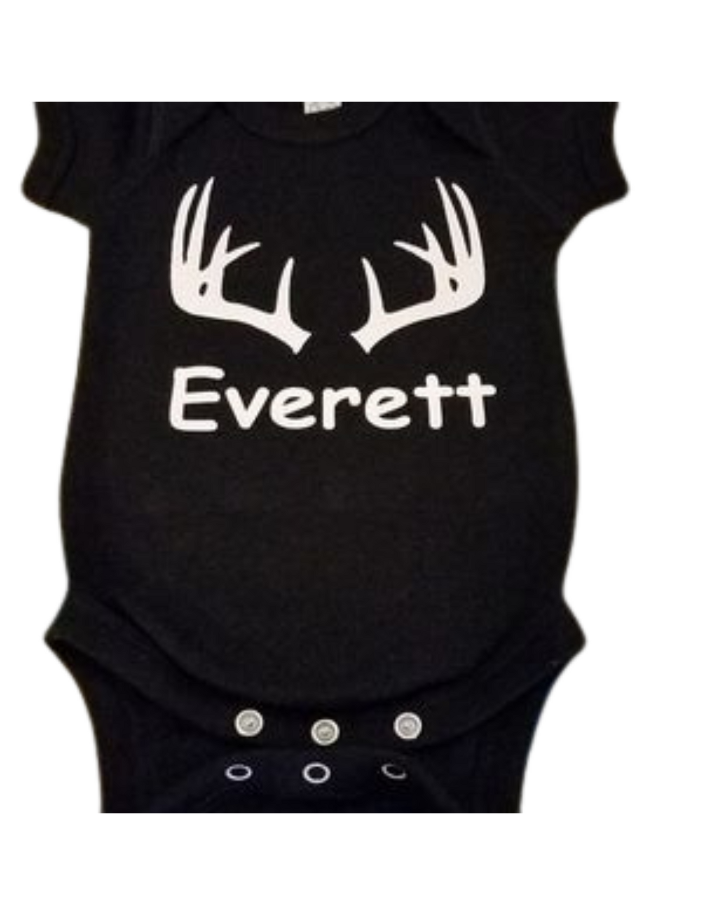 Baby Name Deer Horn Onesie