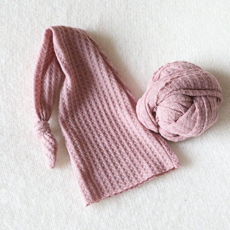 Newborn 1st Pic Knitted Hat & Shaw Set