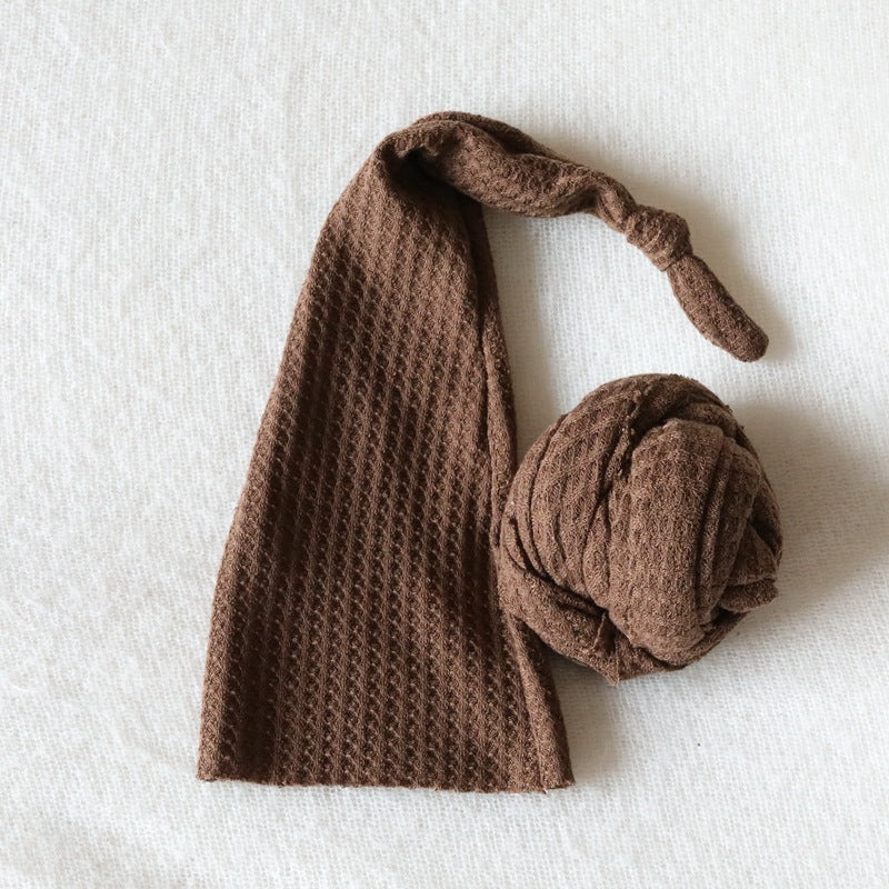 Newborn 1st Pic Knitted Hat & Shaw Set