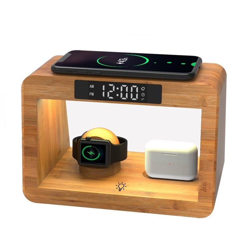 Multifunctional Bamboo Wireless Charger