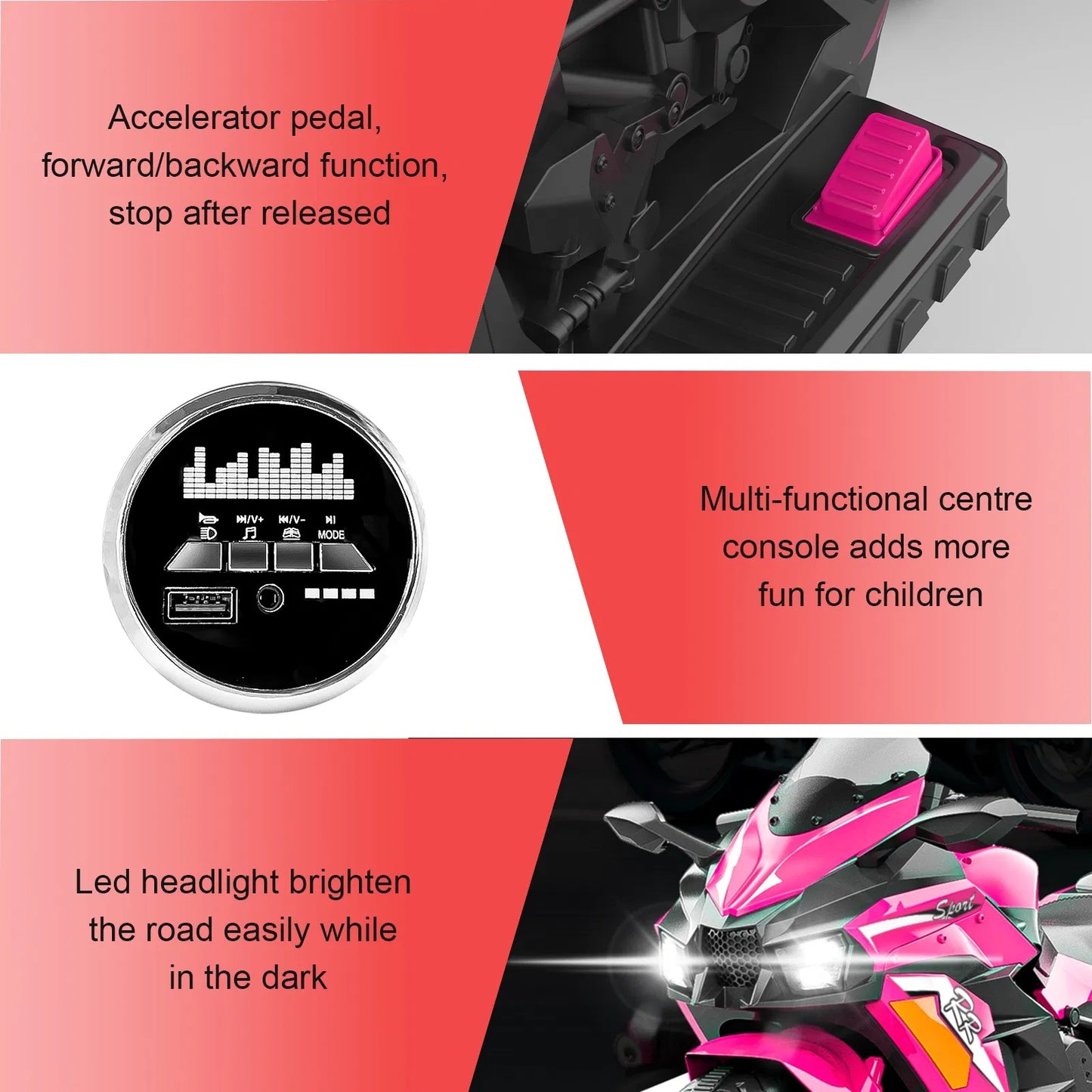 Children's 12V Electric Motorcycle