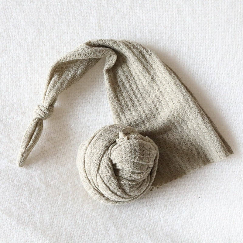 Newborn 1st Pic Knitted Hat & Shaw Set
