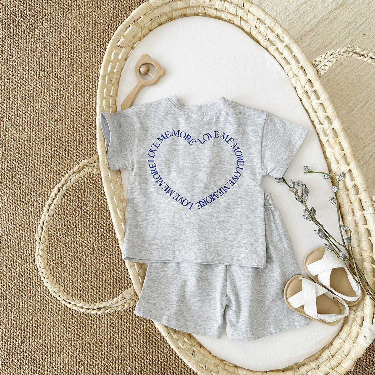 Baby Girl's Love Me More Outfit 2pcs set
