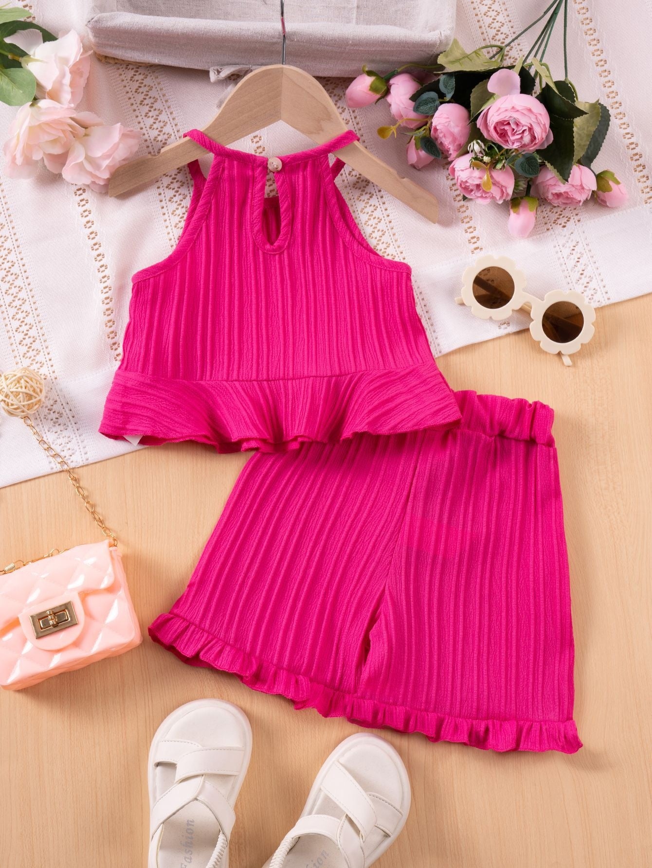 Girl's Textured Outfit 2pcs set