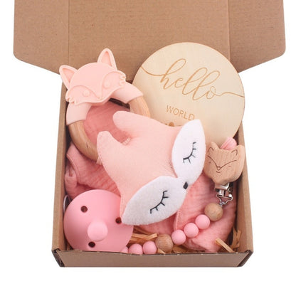 Baby Muslin Wooden Gift Sets