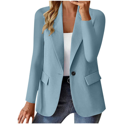Women's Lapel Button Jacket