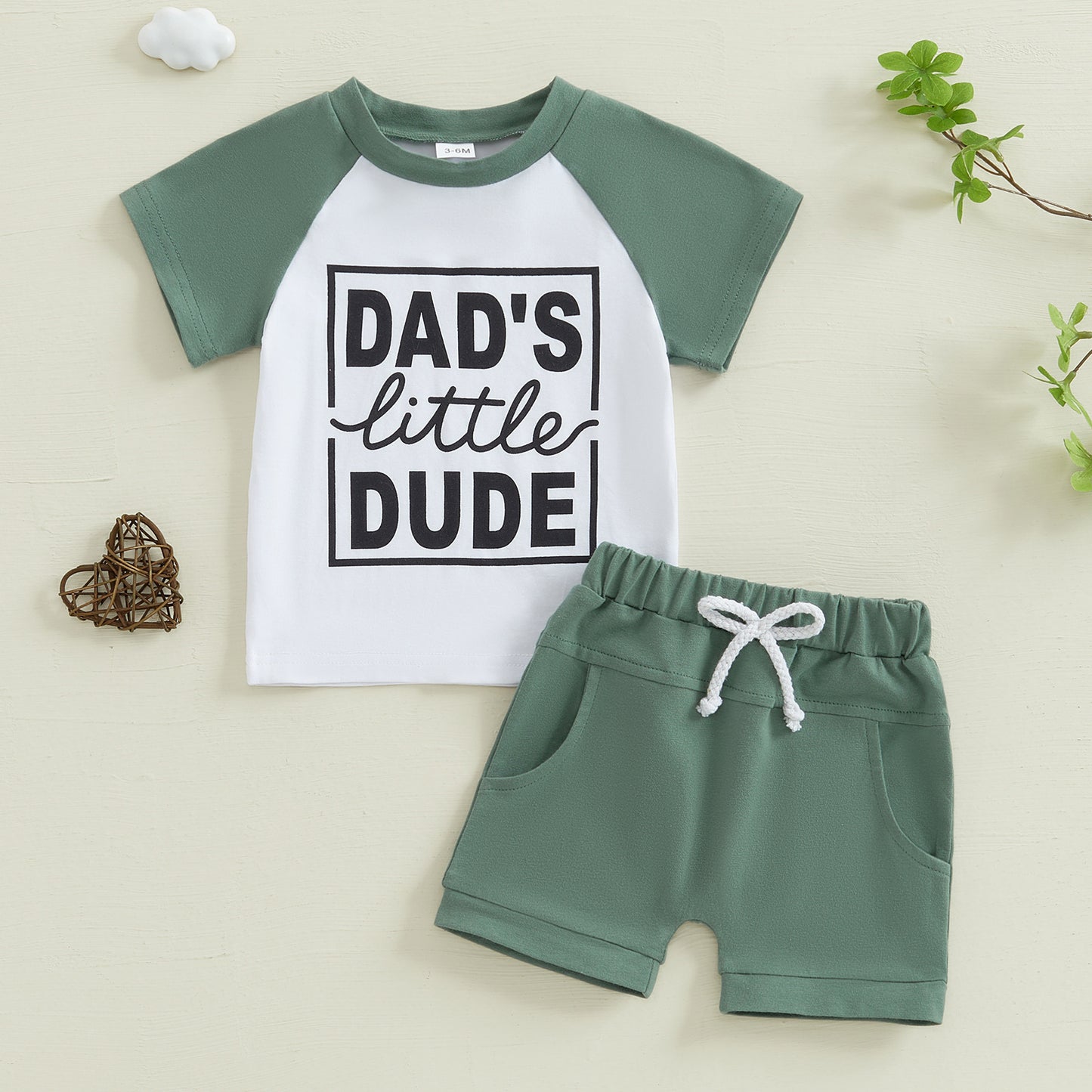 Dad's Little Dude Outfit 2pcs set