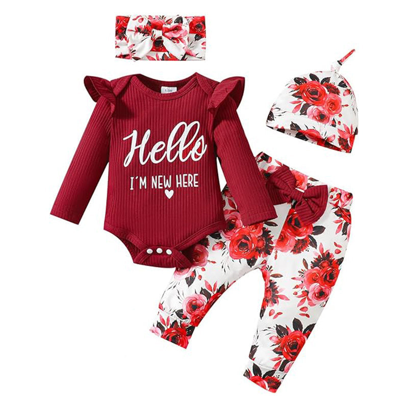 Baby Girl's Hello I'm New Here Outfit