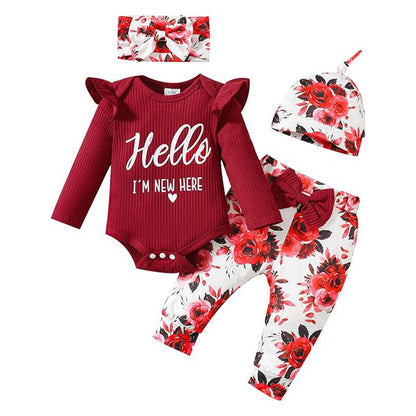 Baby Girl's Hello I'm New Here Outfit