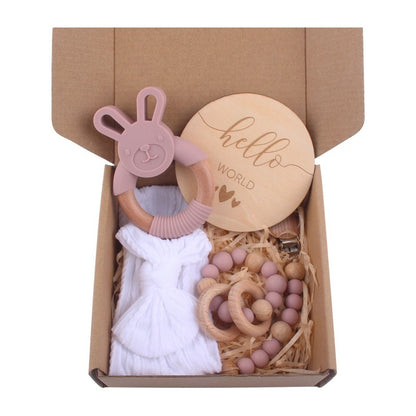 Baby Muslin Wooden Gift Sets