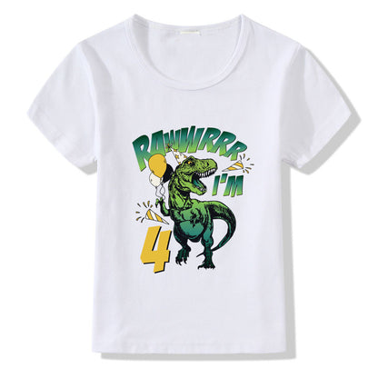 Boy's Dinosaur Birthday T-Shirt
