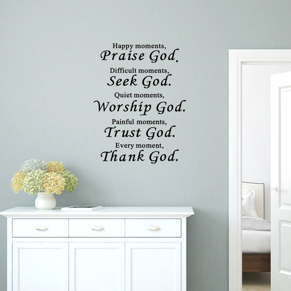 Praise Seek Worship Trust Thank God Wall Decals