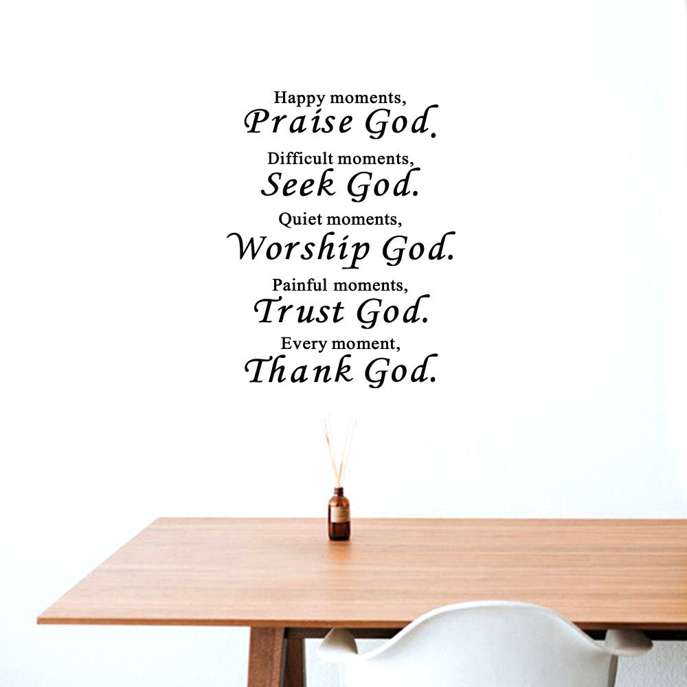 Praise Seek Worship Trust Thank God Wall Decals