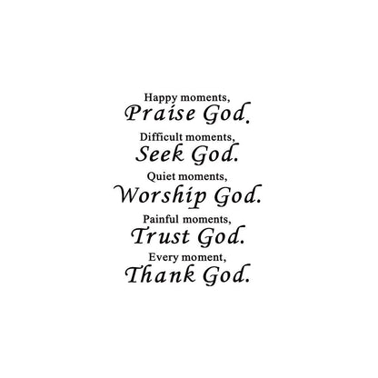 Praise Seek Worship Trust Thank God Wall Decals