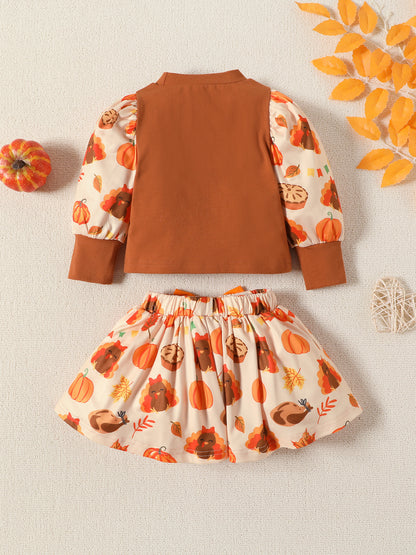 Baby Girl's Turkey Outfit