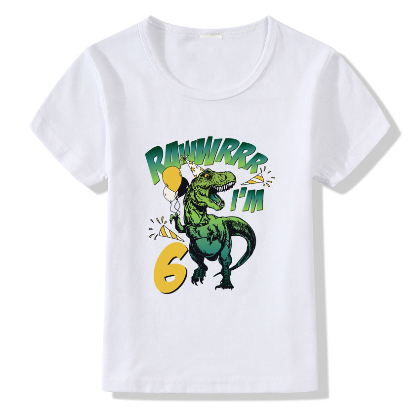 Boy's Dinosaur Birthday T-Shirt