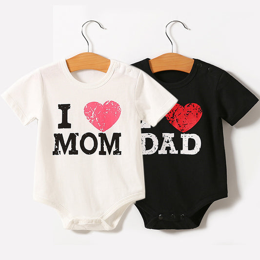 I Heart Mom/Dad Short sleeve onesie