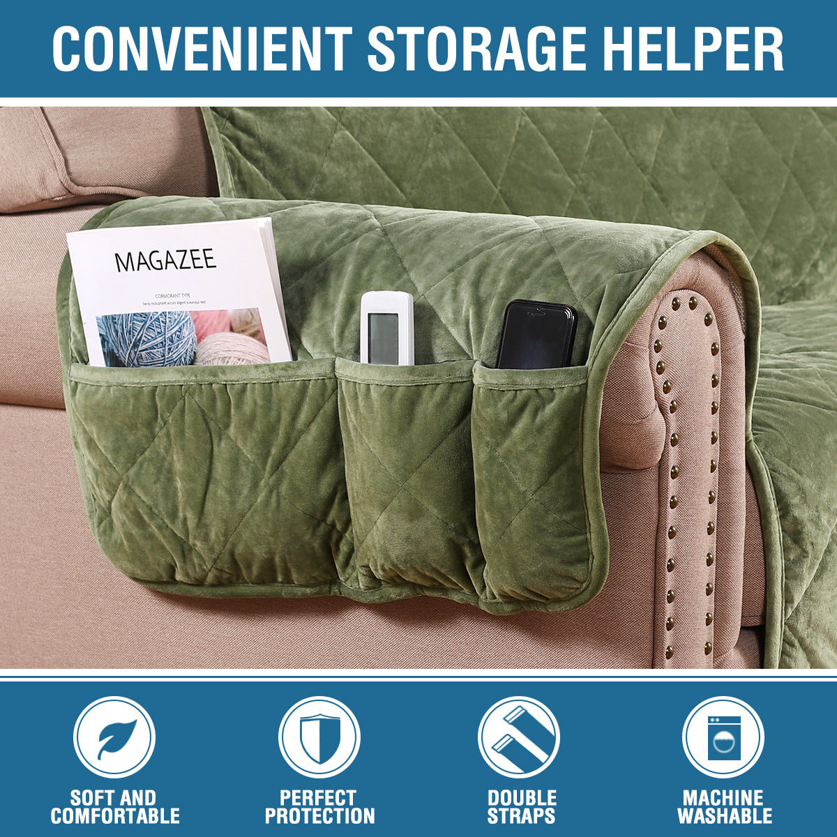 Velvet Plush Sofa Cover