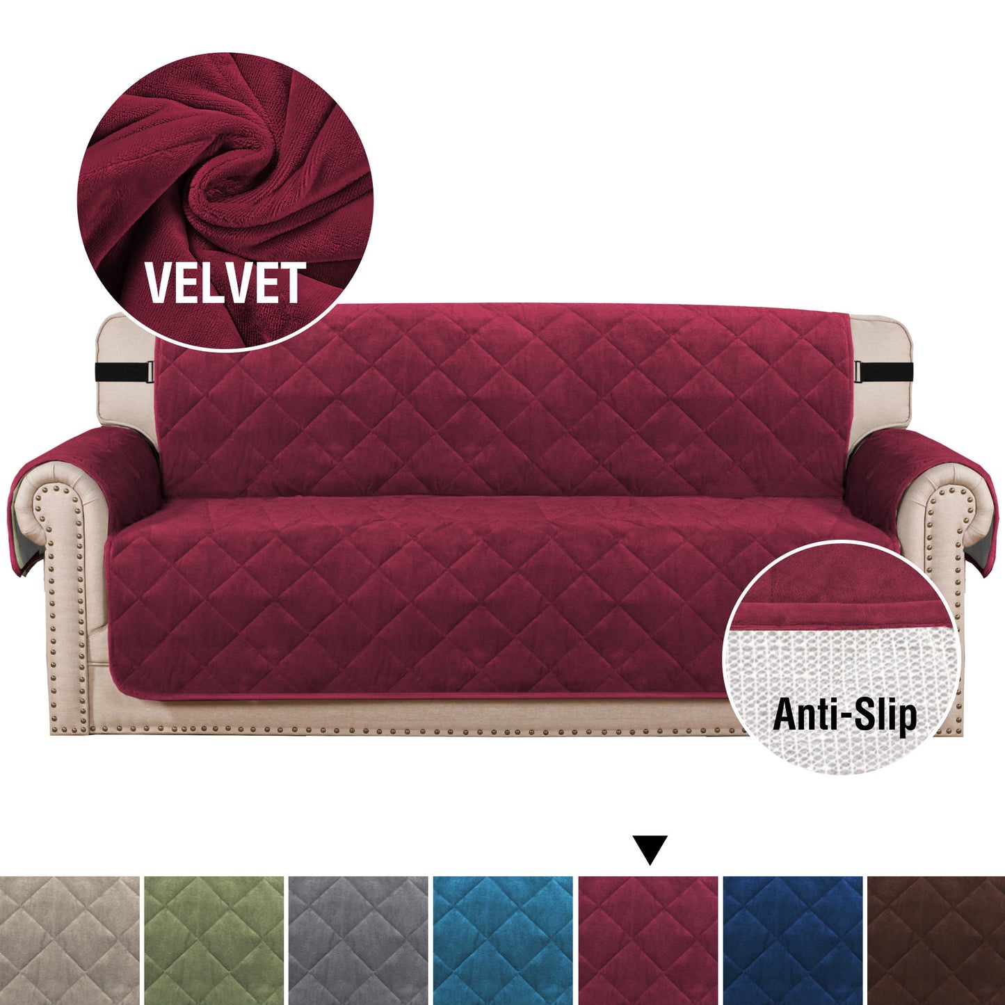 Velvet Plush Sofa Cover