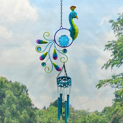 Peacock Solar Wind Chime