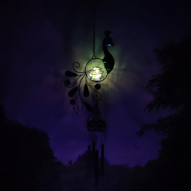 Peacock Solar Wind Chime