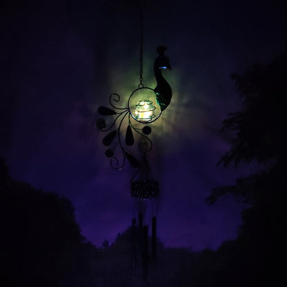 Peacock Solar Wind Chime