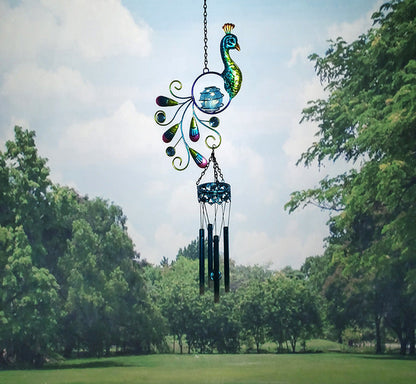 Peacock Solar Wind Chime