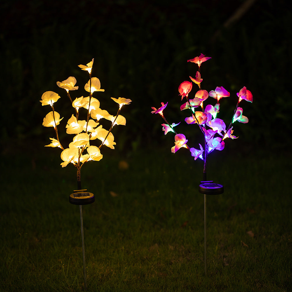 Solar Butterfly Orchid Garden Lights