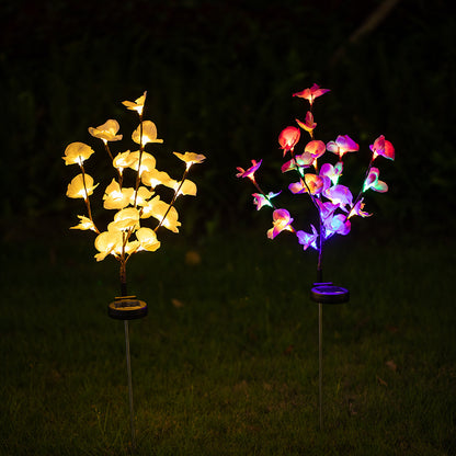 Solar Butterfly Orchid Garden Lights