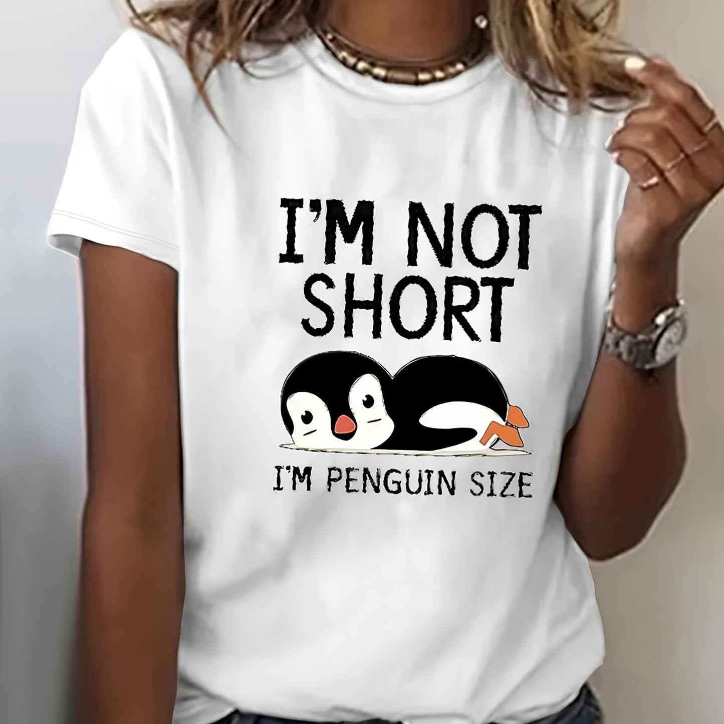 Women's Round Neck Print T-shirt