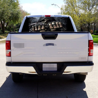 Game Over Skull Fist Rear Window Decal