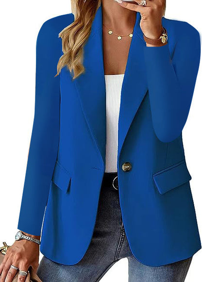 Women's Lapel Button Jacket