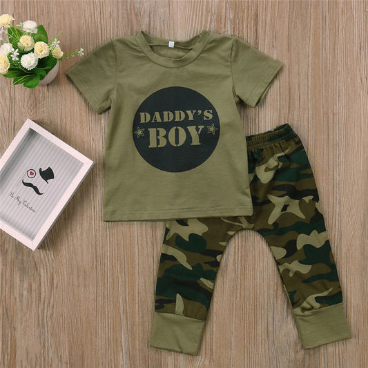 Baby Daddy's Boy Camo Outfit