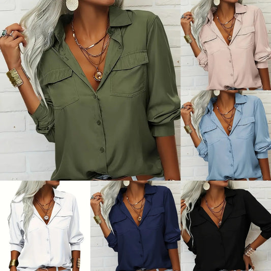 Women's Chiffon Button Down Blouse