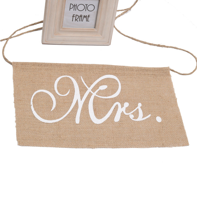 Bride & Groom Wedding Chair Decor