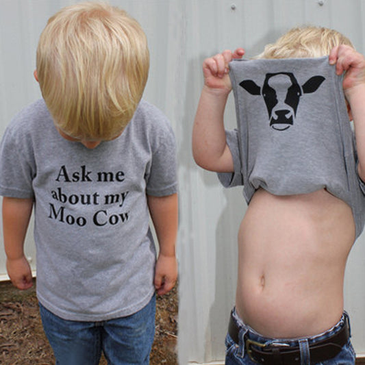 Boy's Ask Me About My Moo Cow T-Shirt