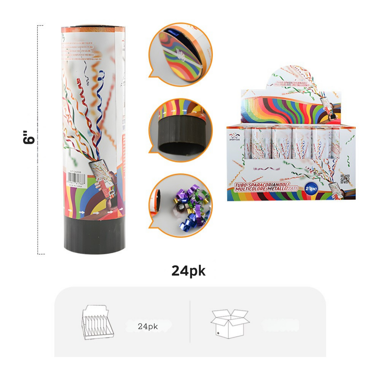 Party Go Poppers 24pk